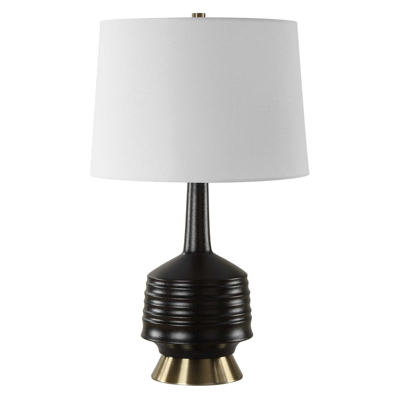 Uttermost 30353-1 Foster Black Glaze Table Lamp