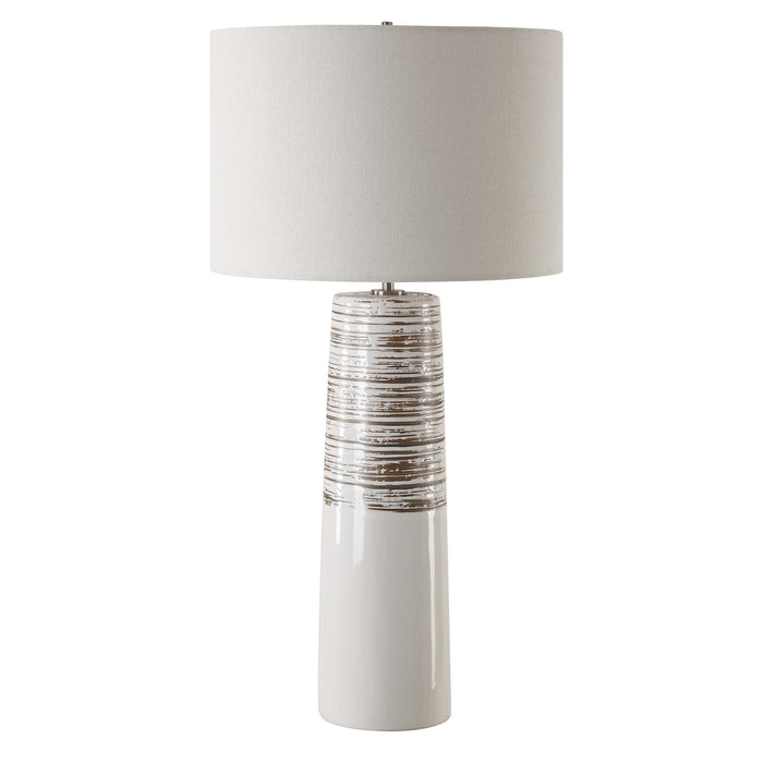 Uttermost 30426 Haven White Glaze Table Lamp