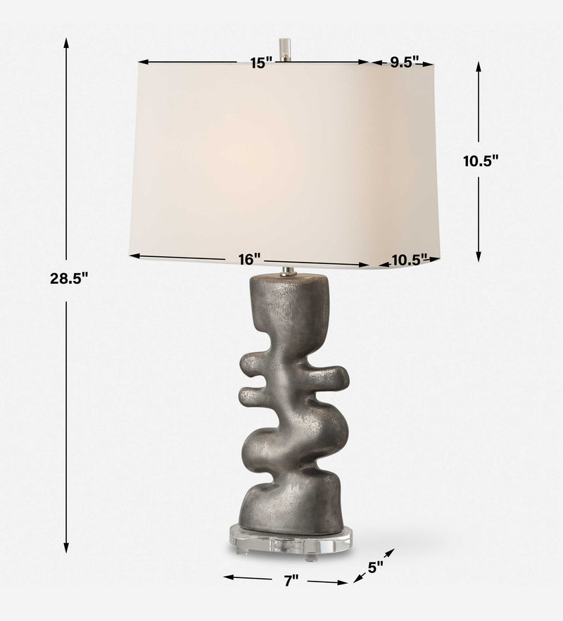 Uttermost 30408-1 Free Flowing Nickel Table Lamp