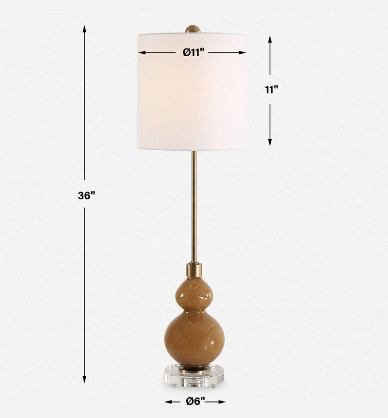 Uttermost 30431-1 Sienna Caramel Glass Buffet Lamp