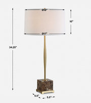 Uttermost 30433 Booker Thin Brass Table Lamp