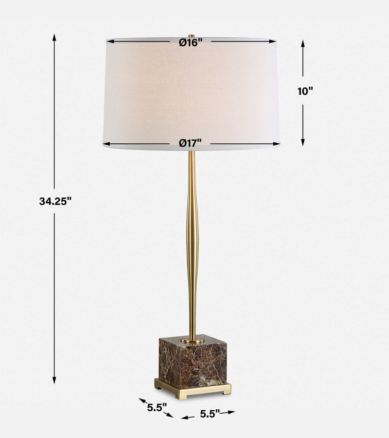 Uttermost 30433 Booker Thin Brass Table Lamp