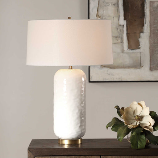 Uttermost 30450 Iona White Glaze Table Lamp