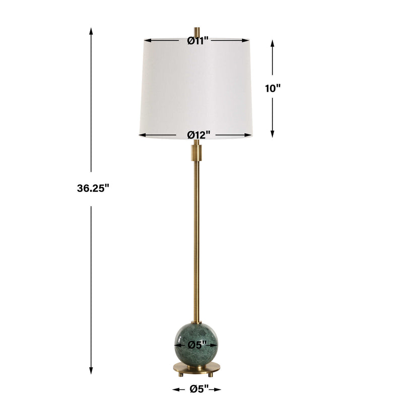Uttermost 30466 Bledel Brass Buffet Lamp
