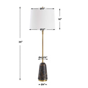 Uttermost 30467 Jenson Black Marble Buffet Lamp