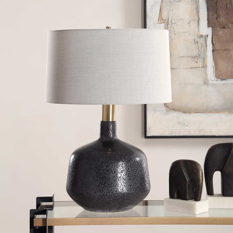 Uttermost 30470 Flanagan Mottled Gloss Table Lamp