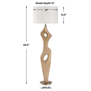Uttermost 30486-1 Almyra Solid Wood Floor Lamp