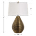 Uttermost 30463 Knowles Brass Table Lamp