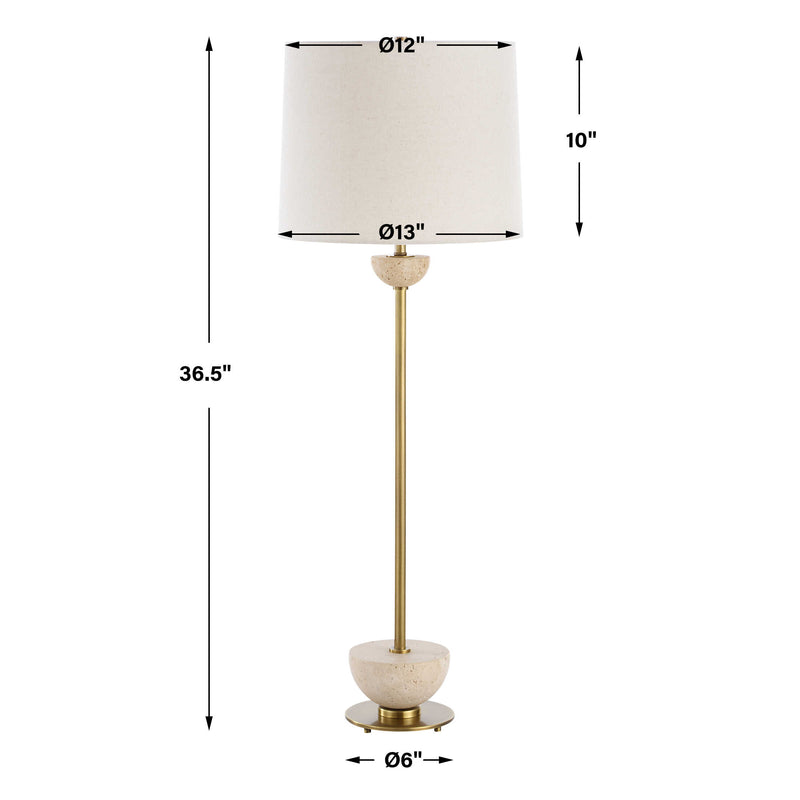 Uttermost 30481-1 Hemisphere Brass Buffet Lamp