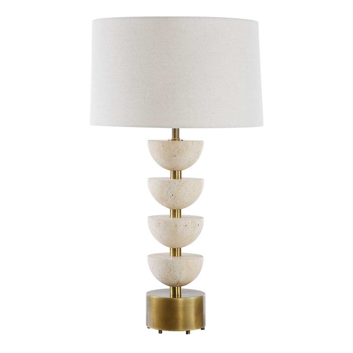 Uttermost 30517 Hemisphere Travertine Table Lamp