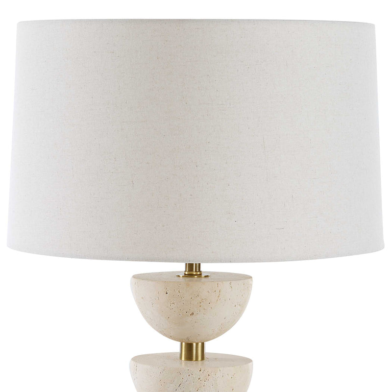 Uttermost 30517 Hemisphere Travertine Table Lamp