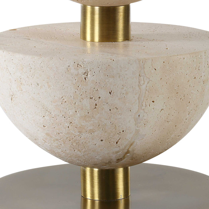 Uttermost 30517 Hemisphere Travertine Table Lamp
