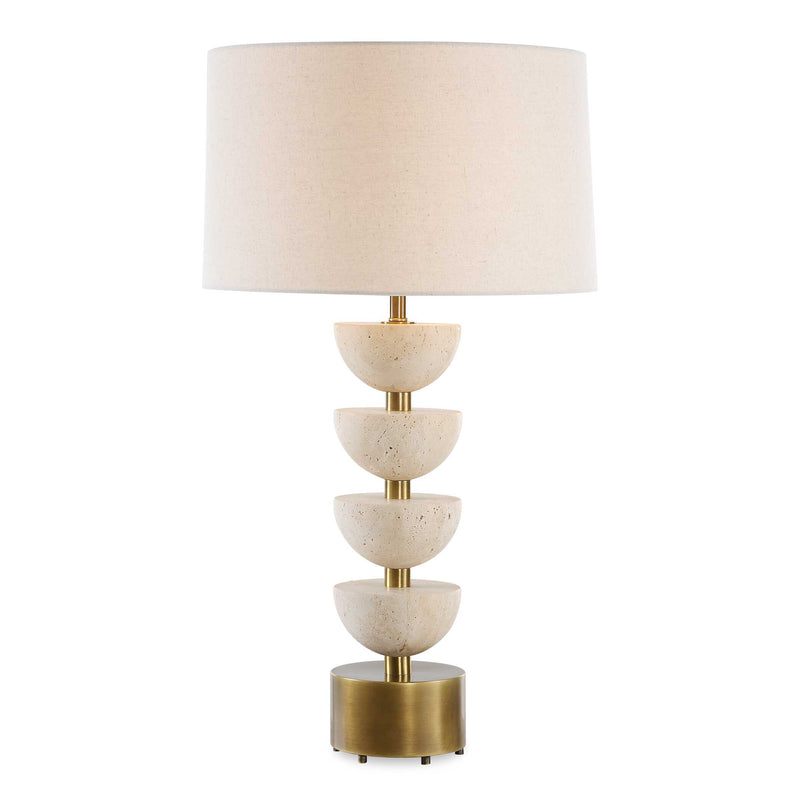 Uttermost 30517 Hemisphere Travertine Table Lamp