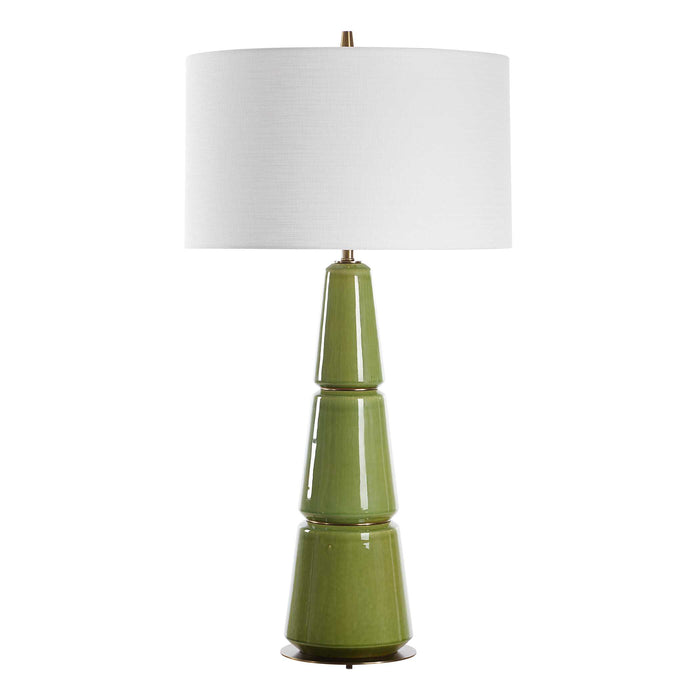 Uttermost 30502 Mendell Moss Green Table Lamp