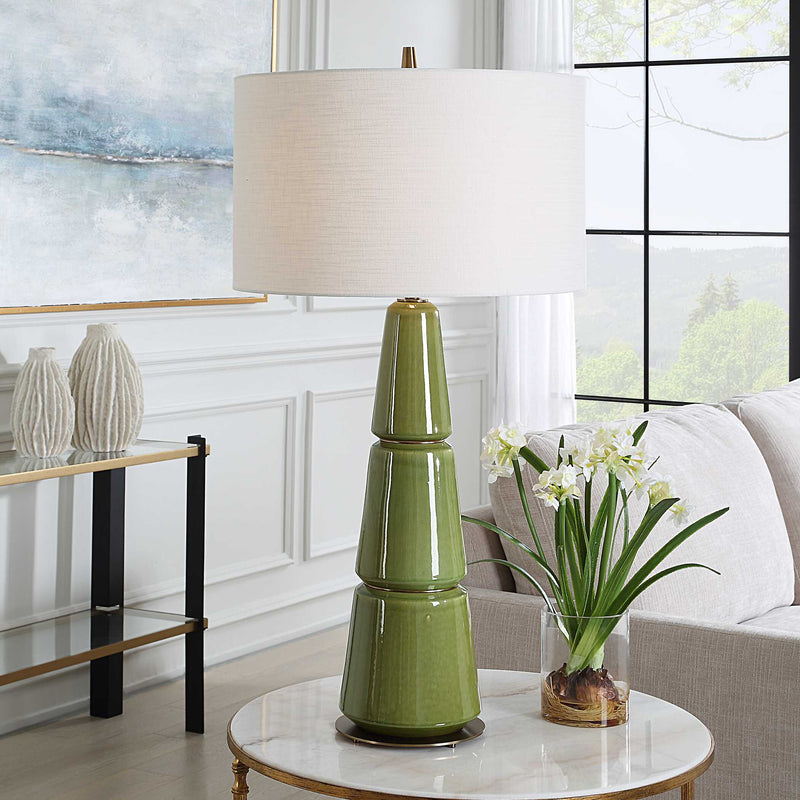 Uttermost 30502 Mendell Moss Green Table Lamp