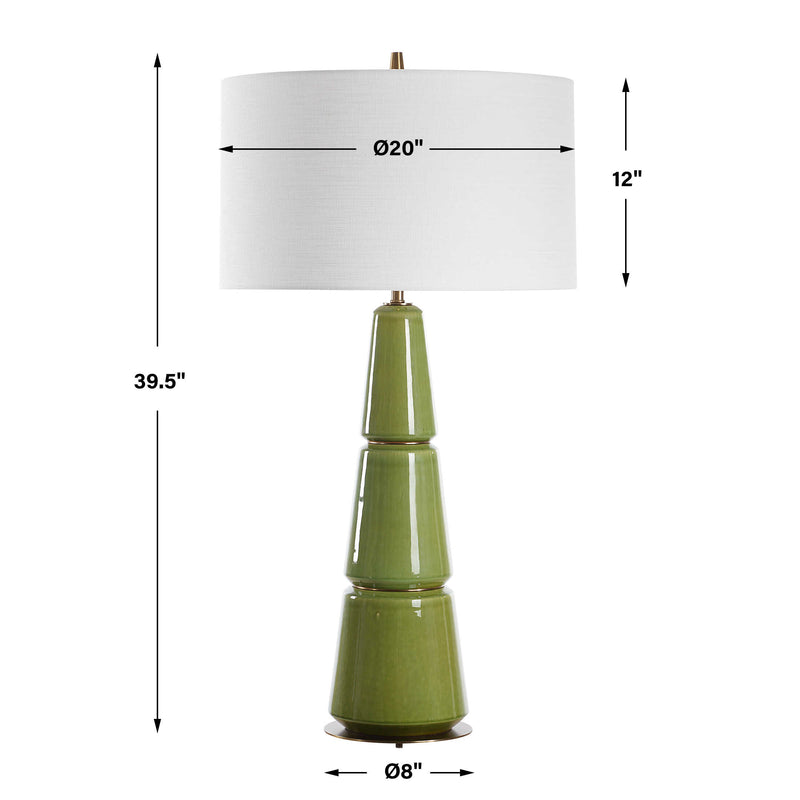 Uttermost 30502 Mendell Moss Green Table Lamp