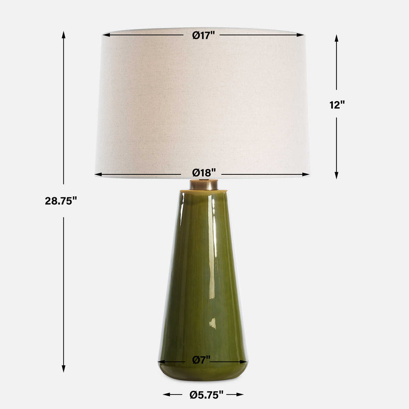 Uttermost 30509 Kelley Moss Green Table Lamp