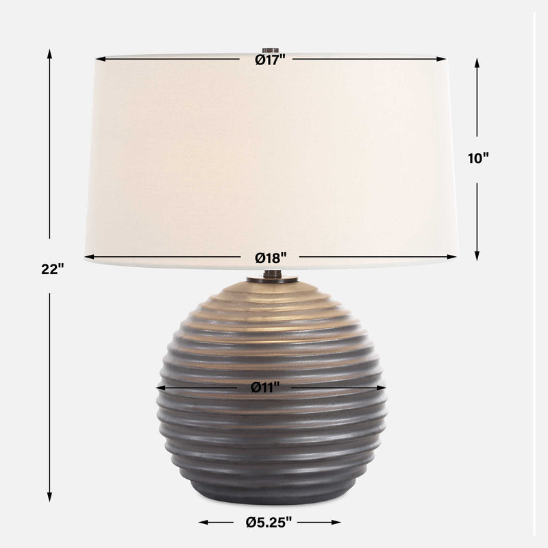Uttermost 30458-1 Chelsom Ribbed Table Lamp