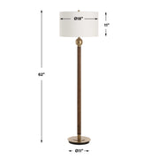 Uttermost 30448 Keros Dark Oak Floor Lamp