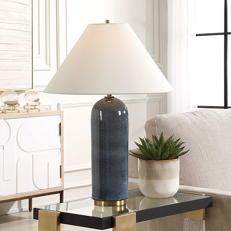 Uttermost 30474 Mayetta Deep Blue Table Lamp