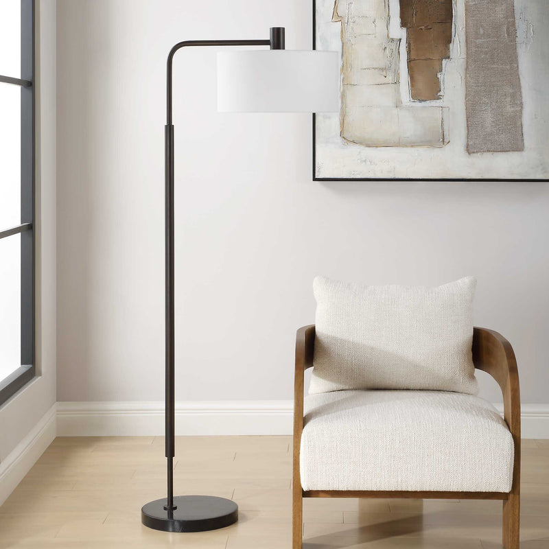 Uttermost 30477 Richie Black Floor Lamp