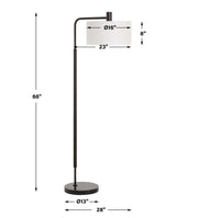 Uttermost 30477 Richie Black Floor Lamp