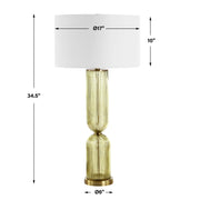 Uttermost 30471 Mirah Olive Glass Table Lamp