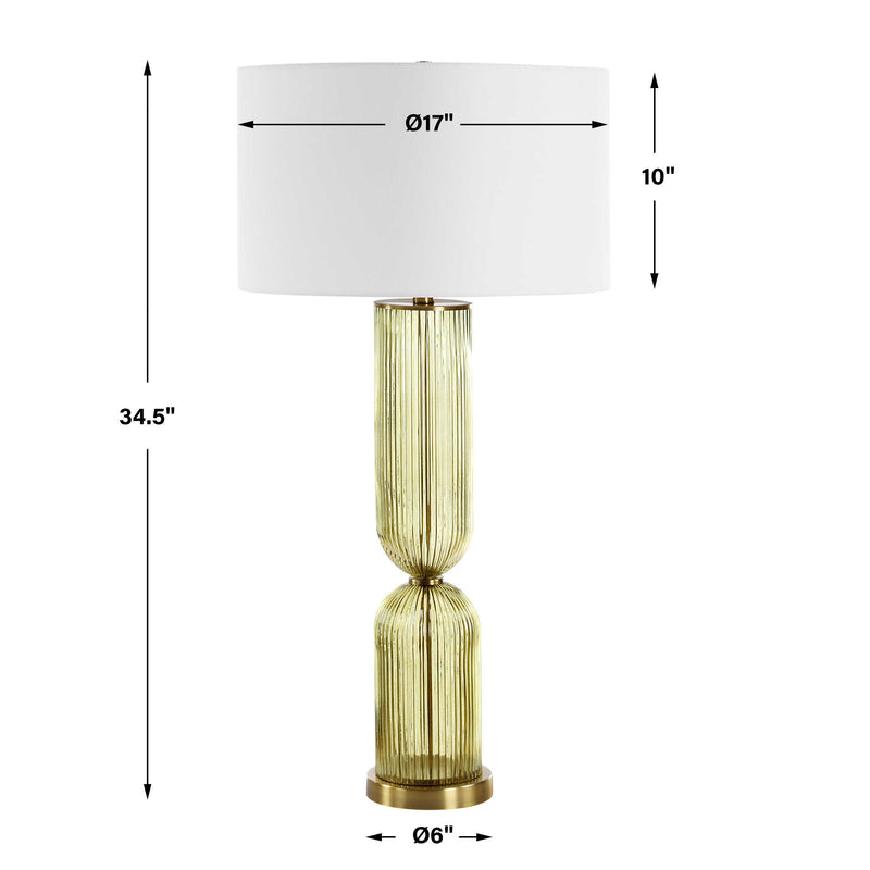 Uttermost 30471 Mirah Olive Glass Table Lamp
