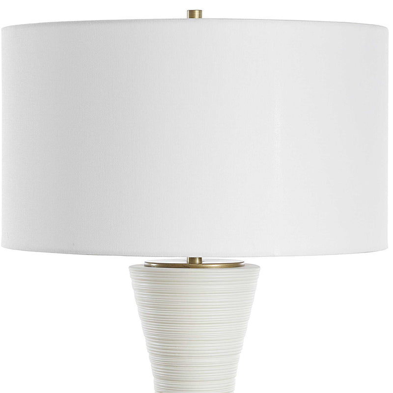 Uttermost 30482 Ridgeline Matte White Table Lamp