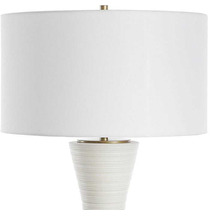Uttermost 30482 Ridgeline Matte White Table Lamp