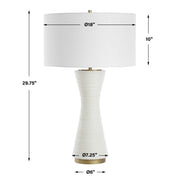 Uttermost 30482 Ridgeline Matte White Table Lamp