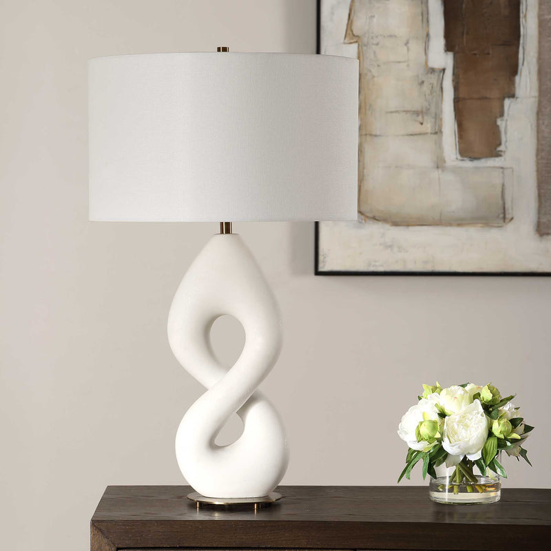 Uttermost 30483 Meridian Ivory Stone Table Lamp