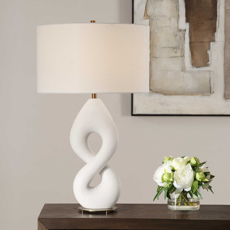 Uttermost 30483 Meridian Ivory Stone Table Lamp