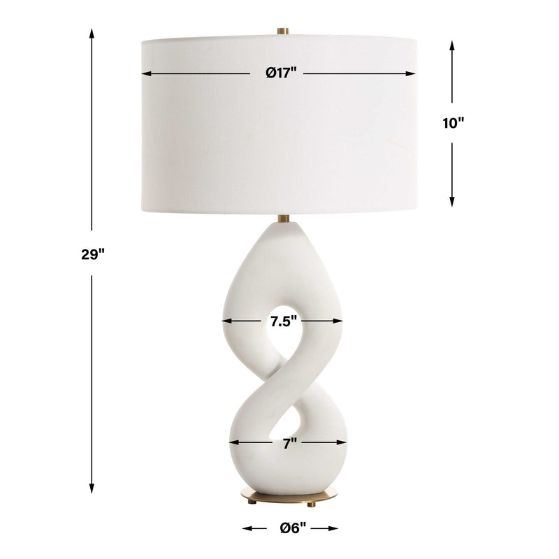 Uttermost 30483 Meridian Ivory Stone Table Lamp