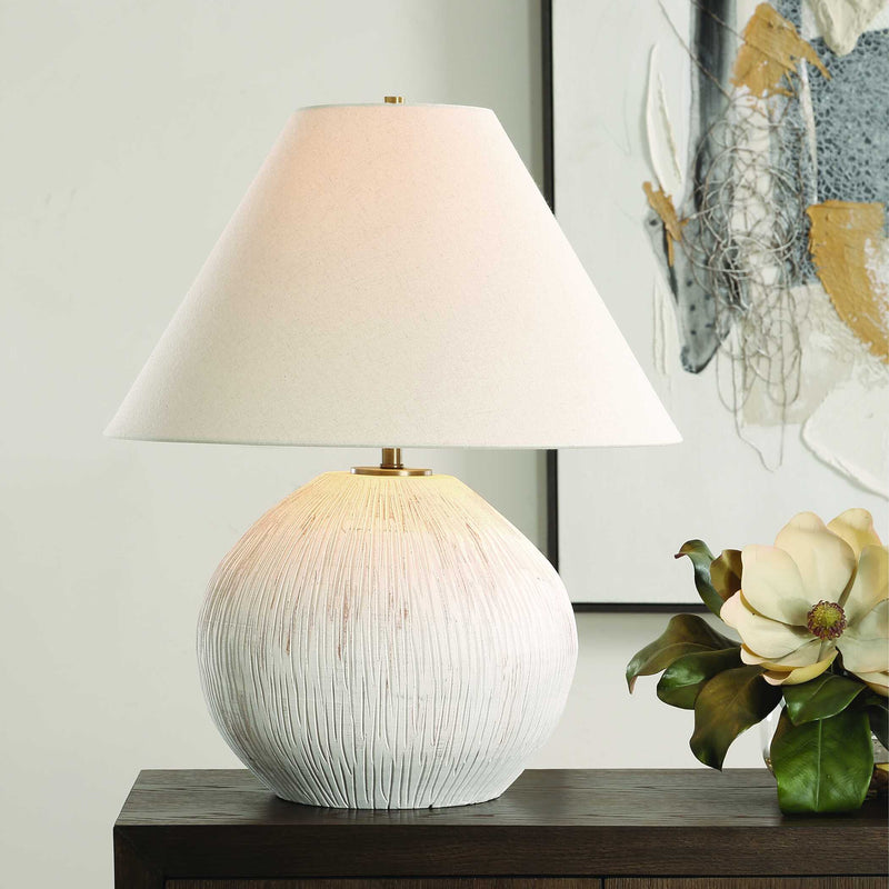 Uttermost 30490 Meryl Aged White Table Lamp
