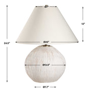 Uttermost 30490 Meryl Aged White Table Lamp