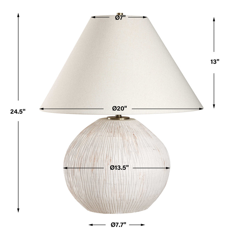 Uttermost 30490 Meryl Aged White Table Lamp