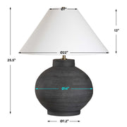 Uttermost 30491 Tramore Rustic Charcoal Table Lamp