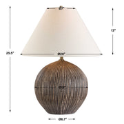 Uttermost 30492 Sayre Dark Brown Table Lamp