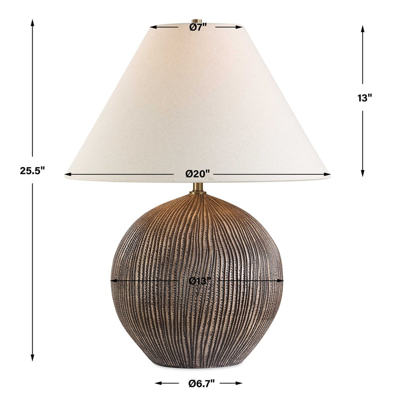 Uttermost 30492 Sayre Dark Brown Table Lamp