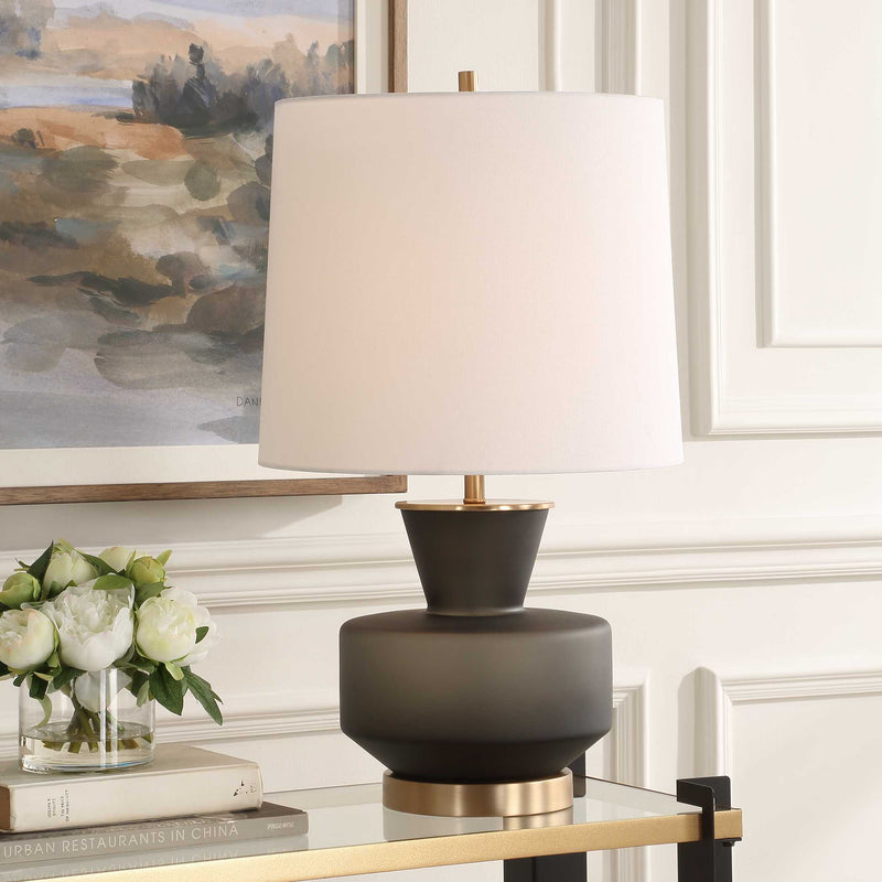 Uttermost 30519-1 Trentino Black Table Lamp