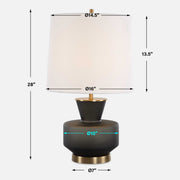 Uttermost 30519-1 Trentino Black Table Lamp