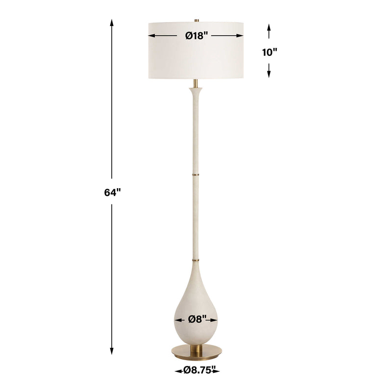 Uttermost 30461 Dewdrop Ivory Floor Lamp