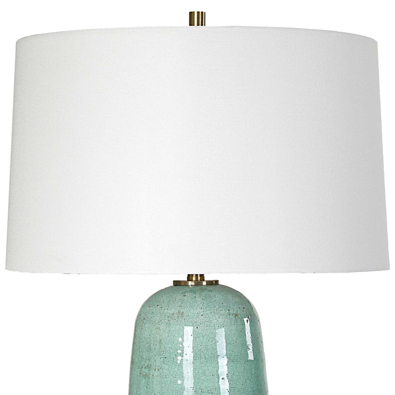 Uttermost 30478 Andale Crackled Teal Table Lamp