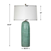 Uttermost 30478 Andale Crackled Teal Table Lamp
