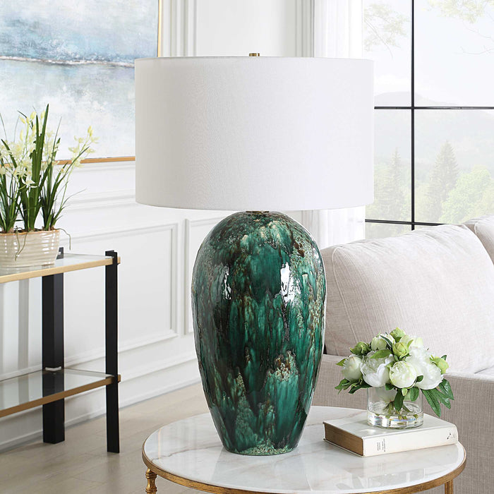 Uttermost 30494 Ceralene Green Table Lamp