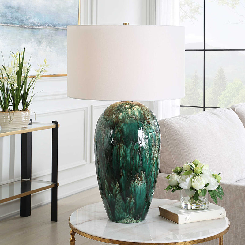 Uttermost 30494 Ceralene Green Table Lamp