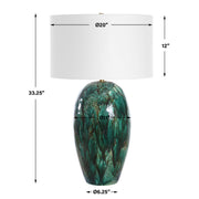 Uttermost 30494 Ceralene Green Table Lamp