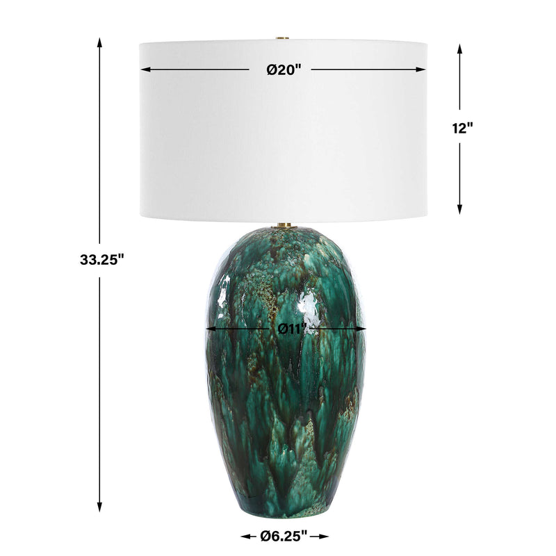 Uttermost 30494 Ceralene Green Table Lamp