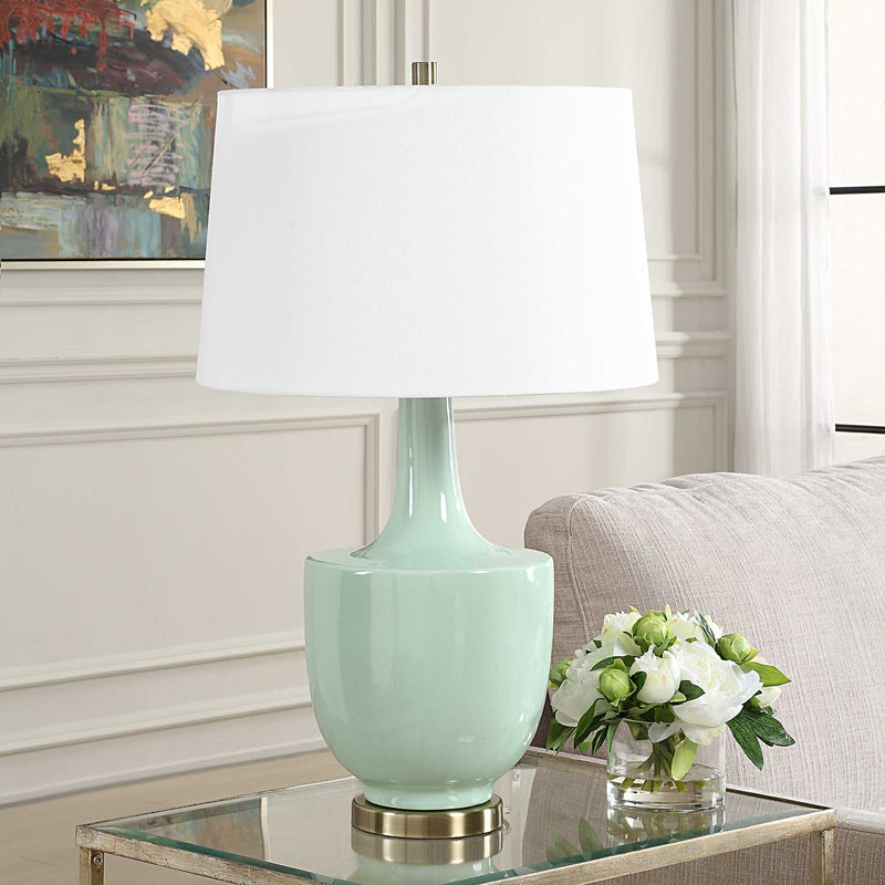Uttermost 30512-1 Kyla Mint Green Table Lamp